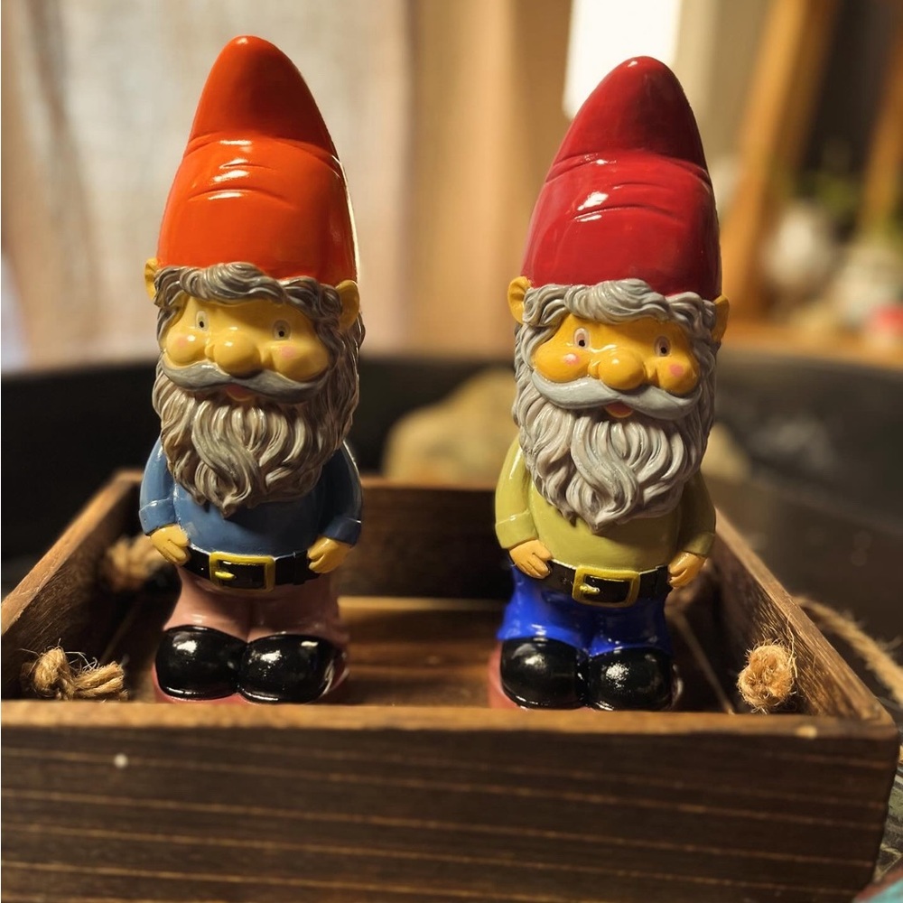 Solid resin painted gnome